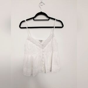 Woman's Medium American Eagle White Spaghetti Strap Blouse